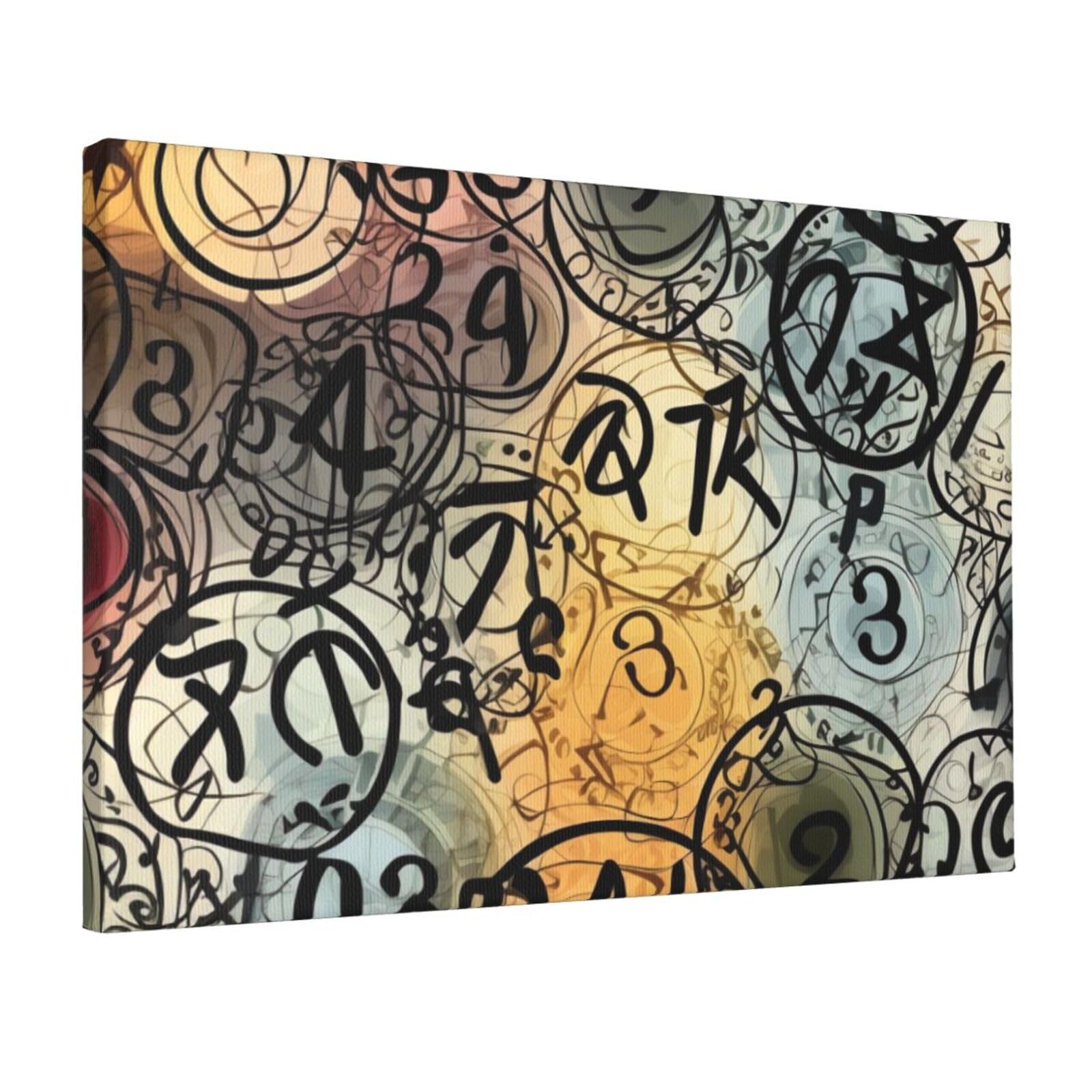 YKLJG Supernatural Inspiration Printed Wall Art Canvas Prints 45x30 CM Wooden Framed Picture Painting Artwork for Bedroom Kitchen Home Office Decor