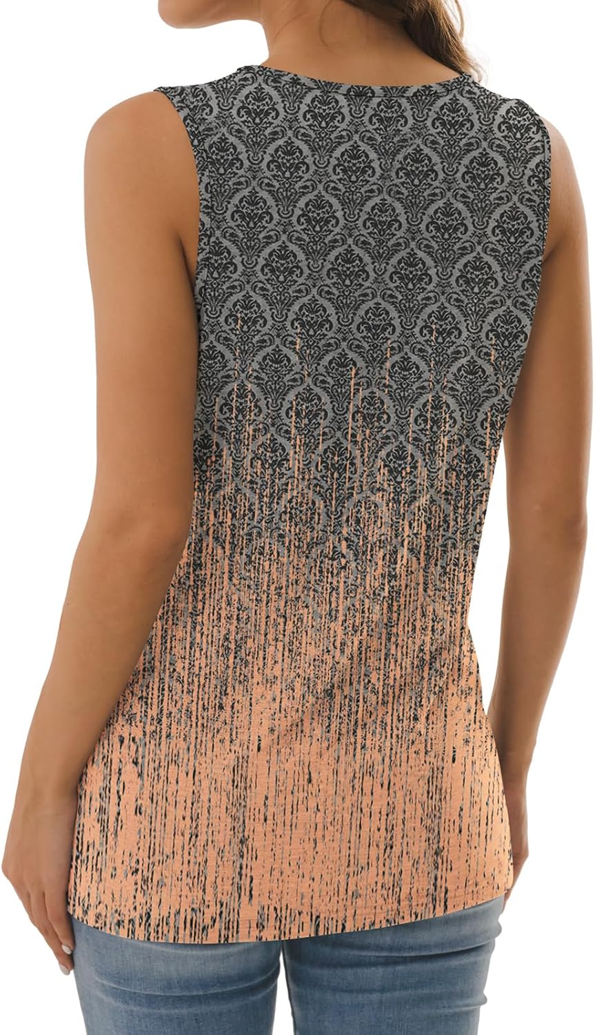 Tank Tops for Women Summer V Neck T Shirts Sleeveless Casual Basic Tee Loose Fit Cute Trendy Beach Vacation Clothes - Image 5