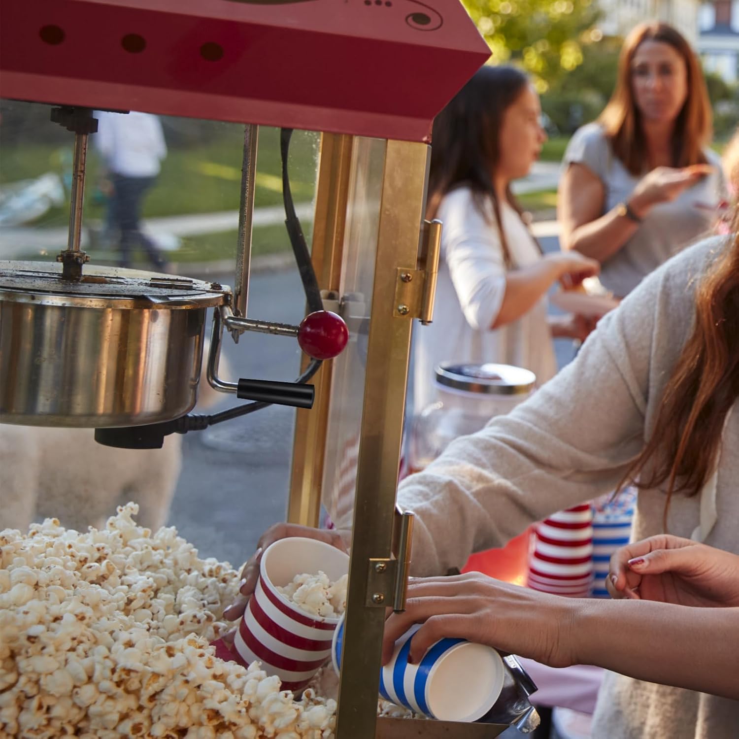 Popcorn Commercial Popcorn Machine Maker Maker Handle Machine Knob Lid Grip Iron Wire Accessories Component Plastic Knob for