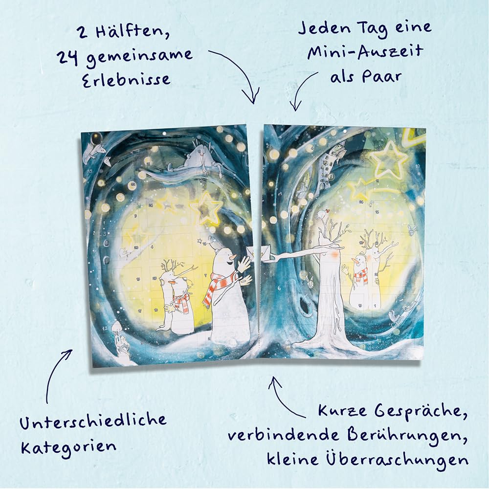 PaarMinuten Adventskalender 2024 – neu von Paarzeit. 24 Erlebnisse, echte Verbundheit für Paare, passt in jeden Alltag, für Gespräche & kleine Aufgaben, Geschenk für Erwachsene (Frauen/Männer/Queer)