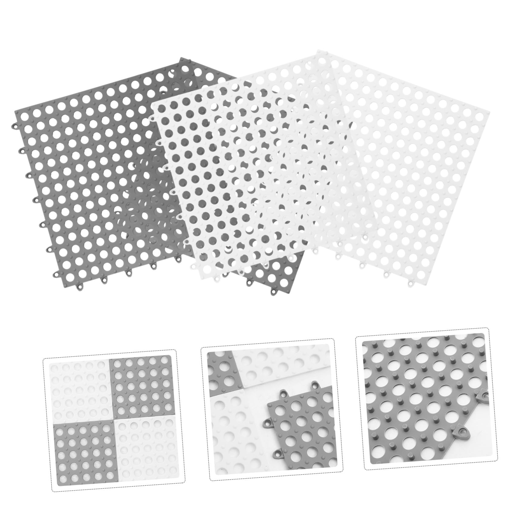 Tapis de Lapin pour Cage, 4 Pièces, Plastique, Installation Facile