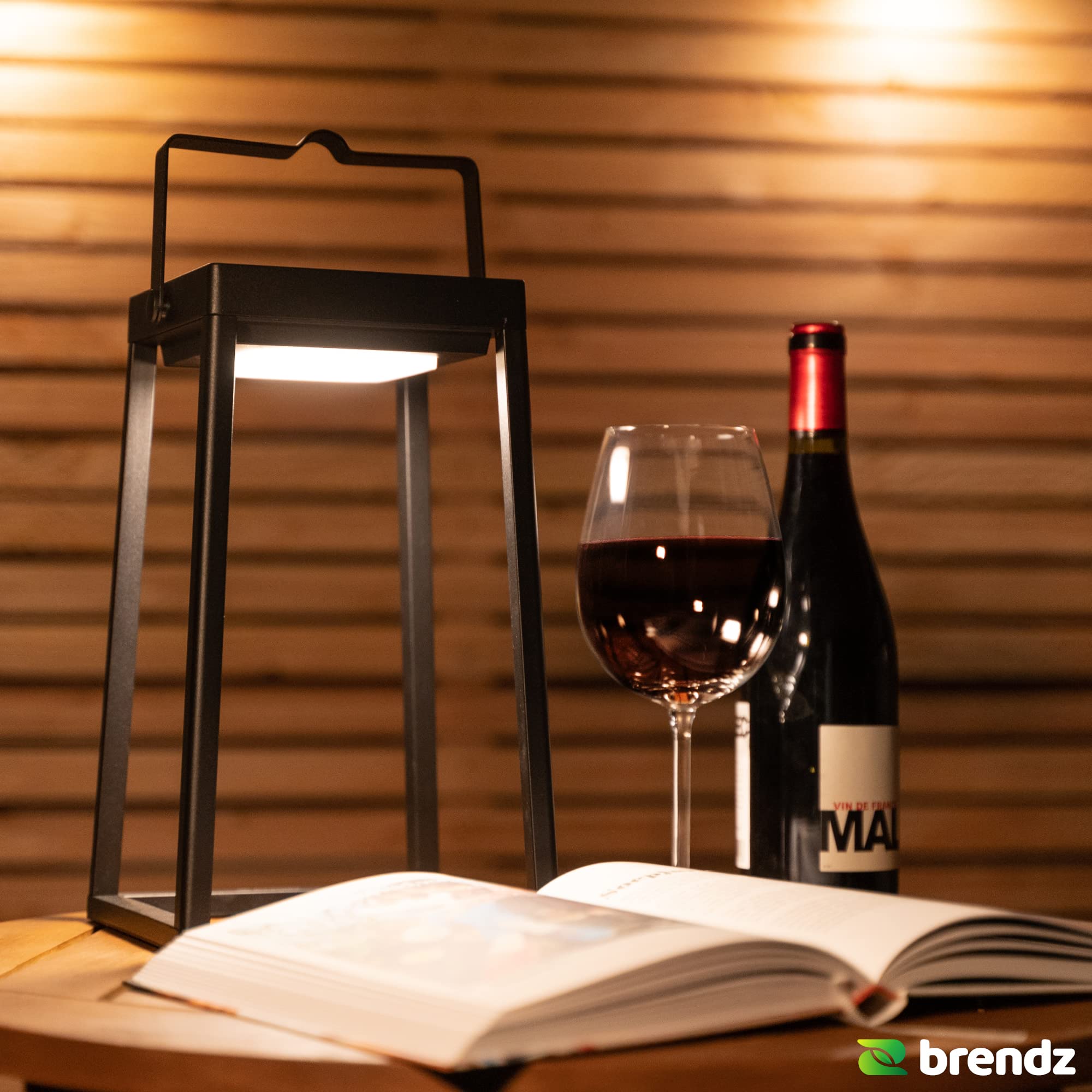 Brendz Lámpara de mesa solar, IP54 impermeable, linterna LED solar con 3 modos de luz, batería recargable por USB-C, decoración de jardín, lámpara de mesa para exteriores, tulsa