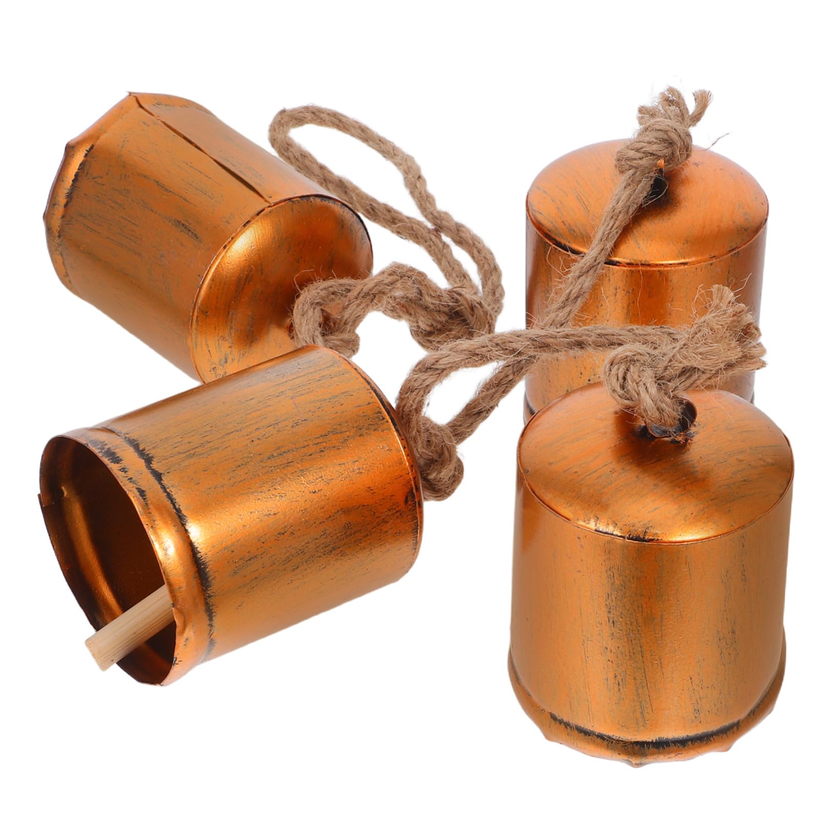 ORFOFE Campane Vintage in Metallo con Corda Appesa Decorazioni per Natale Campanelli Natalizi in Ferro Ornamenti per Albero di Natale Campanelli da Appendere alla Parete Porta