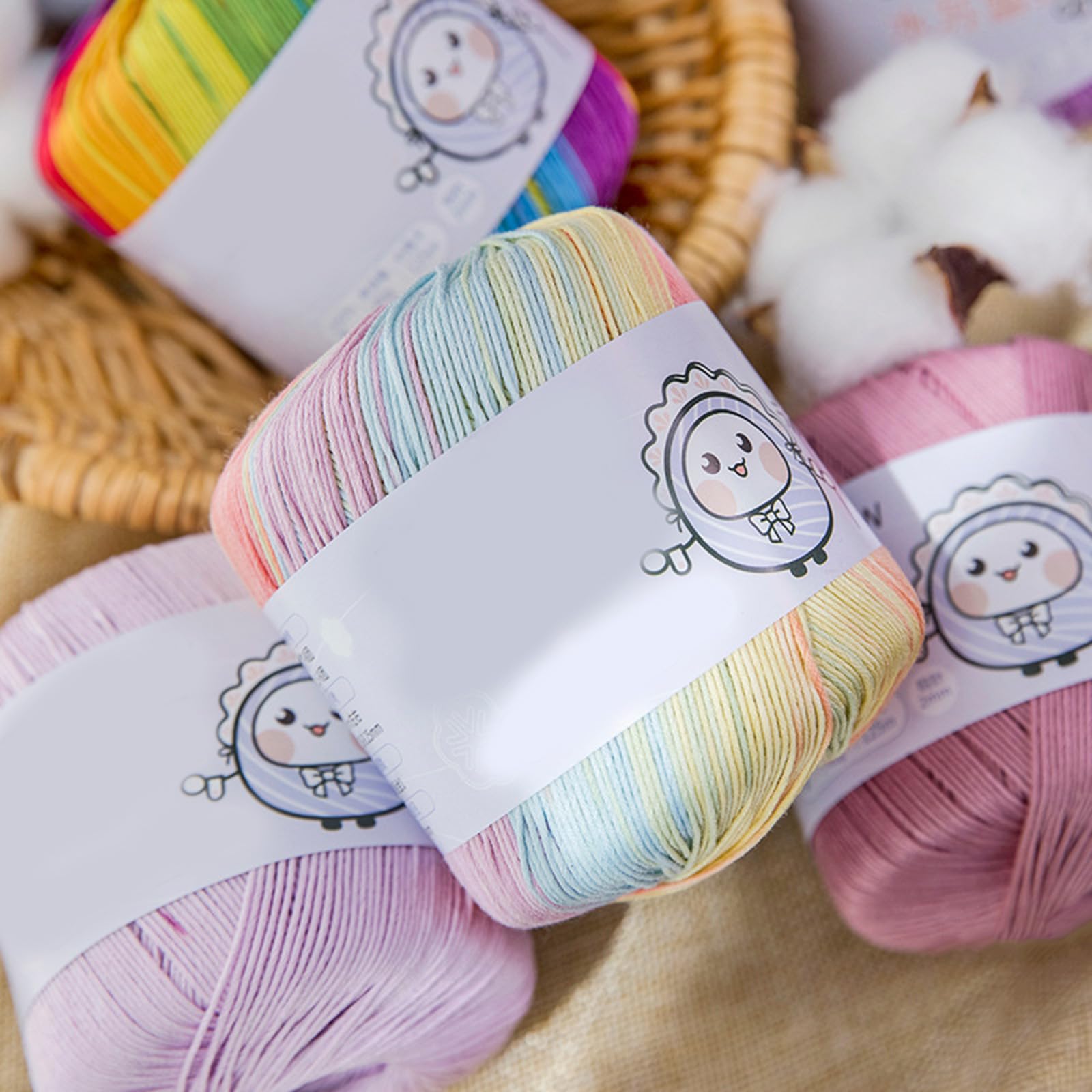Hilo de algodón mercerizado resistente al color 3 bobinas Hilo suave para uso a largo plazo Proyectos de manualidades Hilo de bordar bruñido