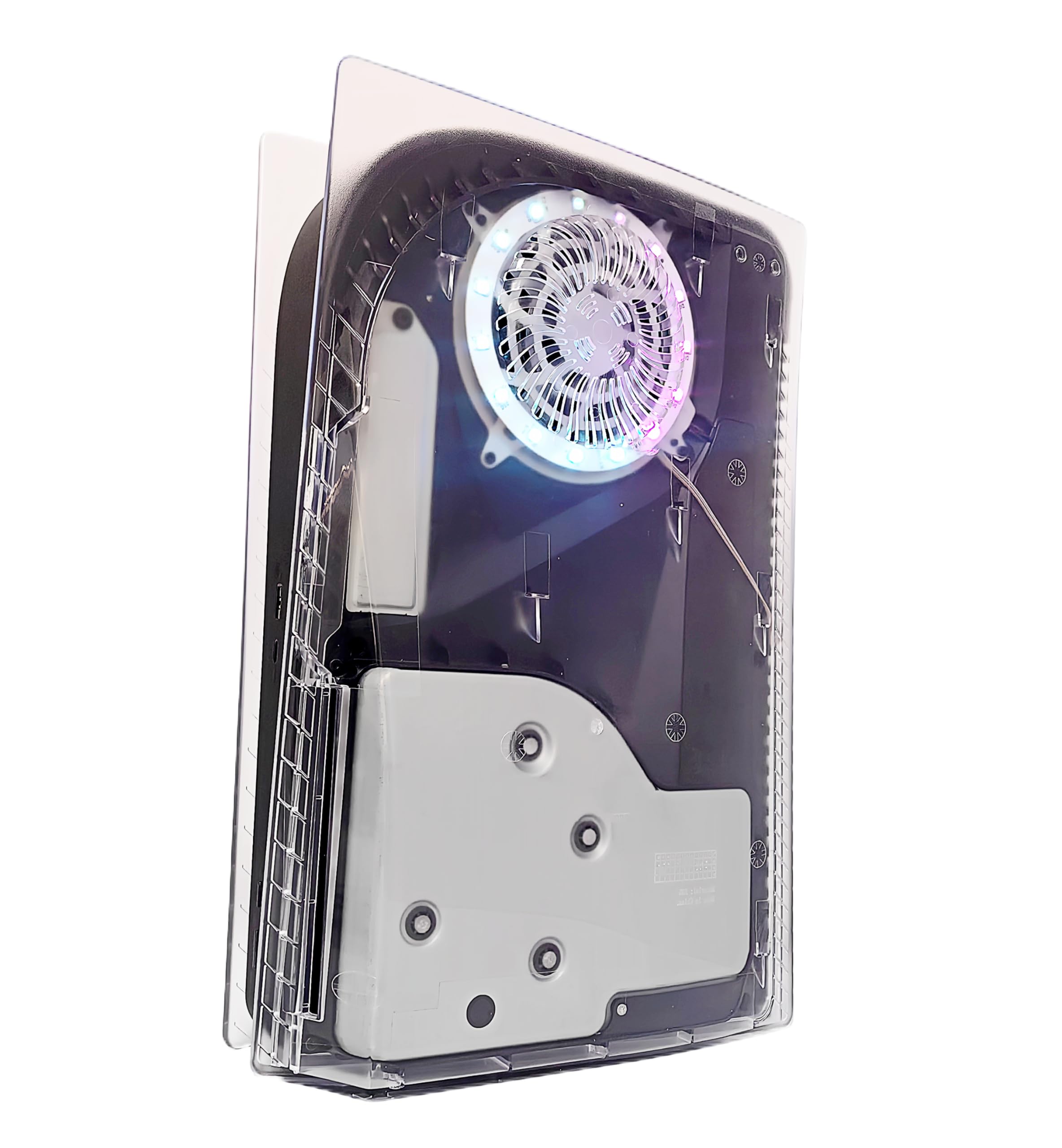 Custodia trasparente per piastra di copertura PS5 per PS5 Custodia di ricambio per Disc Playstation 5, custodia rigida antiurto piastre laterali pelle per console versione disco PS5 trasparente