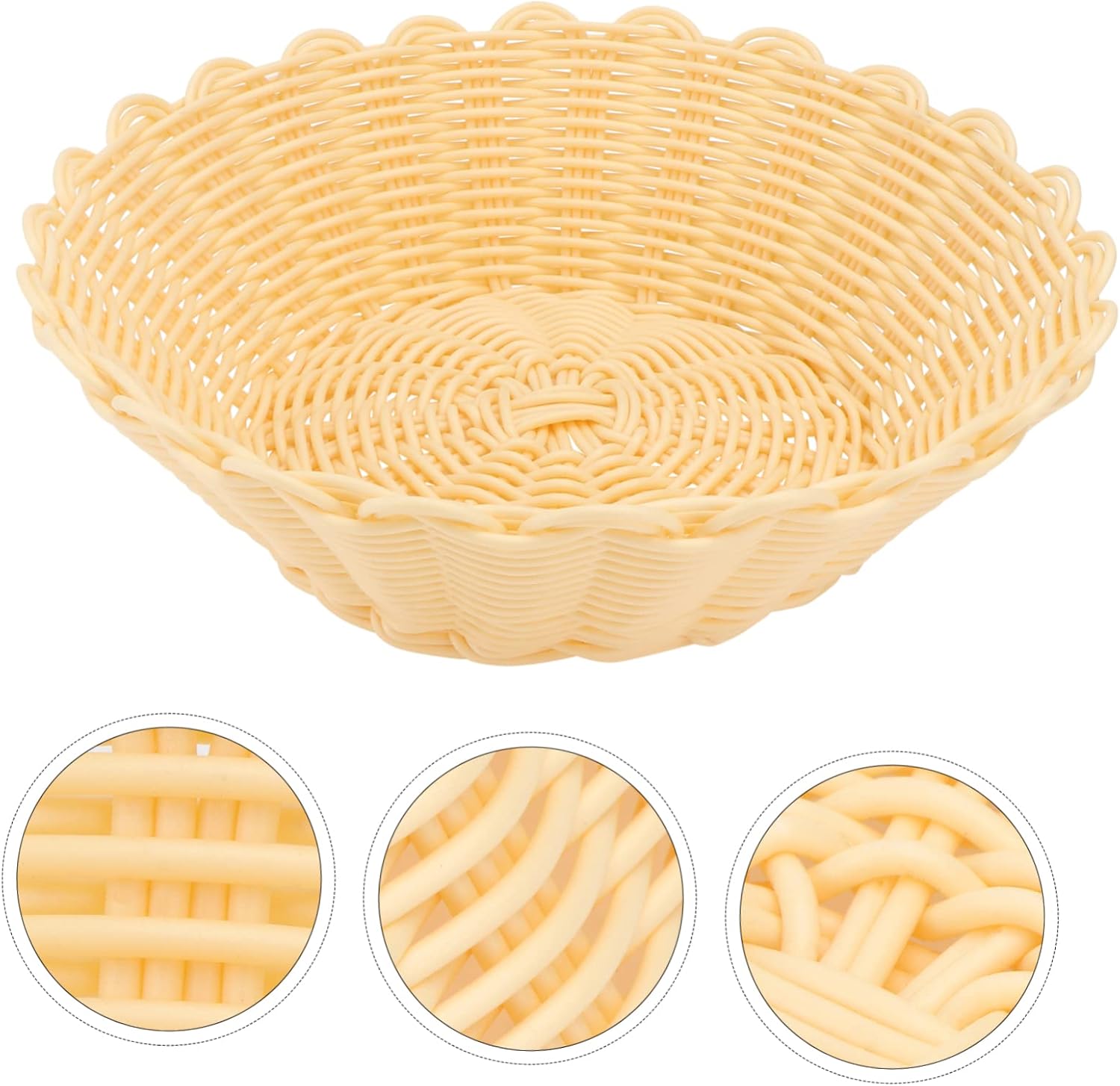 1PC Creative Fruit Basket Simulated Woven Storage Basket for Home Organization Lightweight and Decorative Design for Snacks Fruits and Picnic Use image 4
