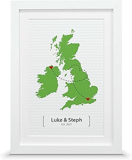 Friends leaving gift | Personalised moving away home present (A4-30x21cm, Print & Standard Frame)