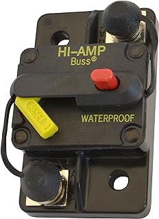 Bussmann CB285F-150 - Disyuntor de circuito de montaje empotrado (tipo III, impermeable, 150 amperios), color azul marino