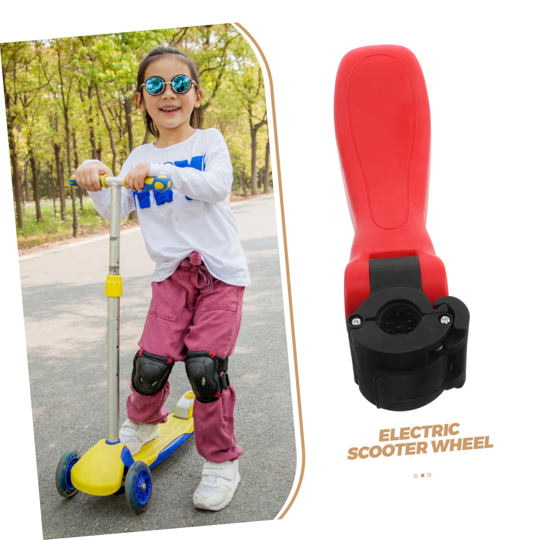 PartyKindom Siège Base Large de Trottinette pour Garçon et Filles Pliable en Plastique Rouge, Hauteur Réglable Confortable et Portable pour Sorties en Extérieur