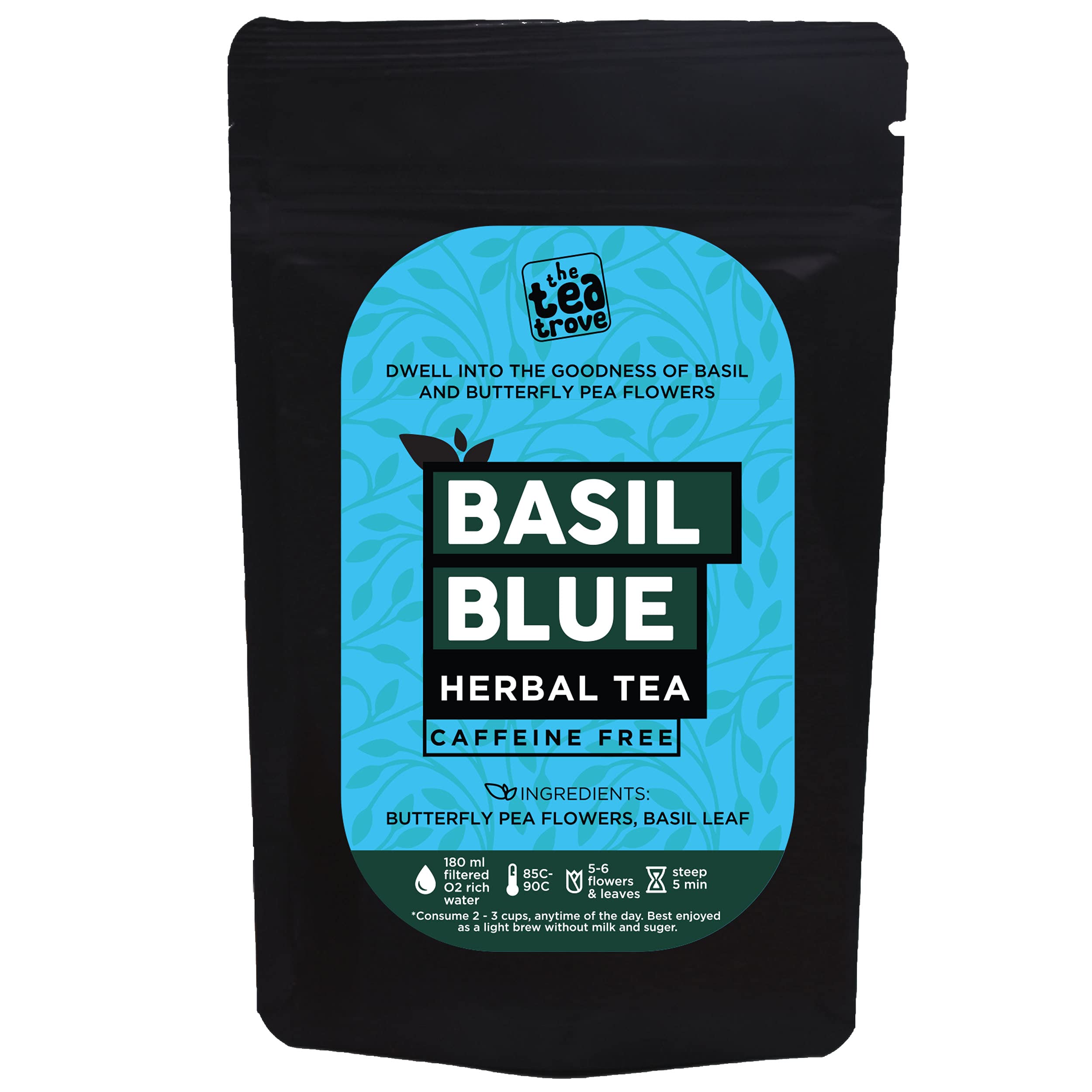The Tea Trove Butterfly Pea Flower Tea with Sweet Thai Basil for Skin Glow and Digestion (25 Gm) | Steep as Hot Purple Tea or Iced | Caffeine Free (50 Cups) (B08MFVWCKC) Amazon Price History, Amazon Price Tracker