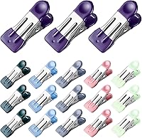 DEESWEY 30-Pack Heavy Duty 2.17" Stainless Steel Clothespins & Chip Clips - Rust-Proof Rubber-Coated Bag Clips for Laundry, Food, Crafts