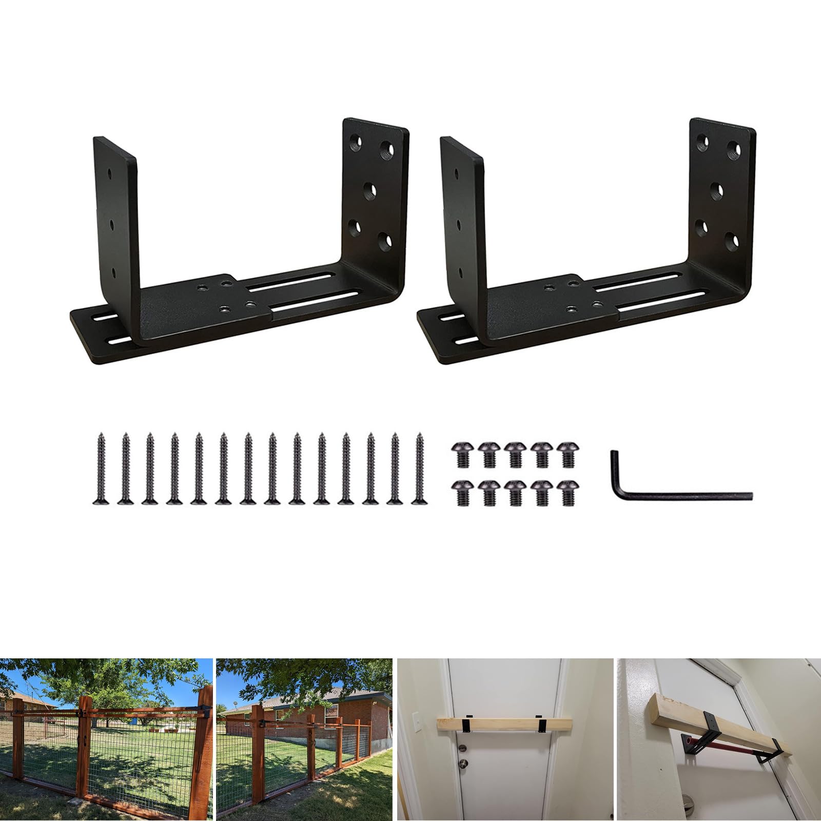 En acier robuste pour barrière de porte, de sécurité pour porte, parfait pour le garage, le sous-sol et le hangar de grange