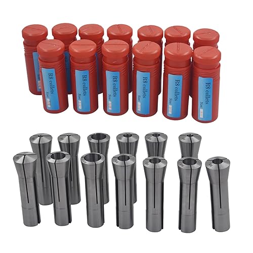 kimllier Juego de pinzas de resorte de agujero redondo R8 de acero al carbono, 13 unidades, 18-78 pulgadas, apto para torneado de mecanizado