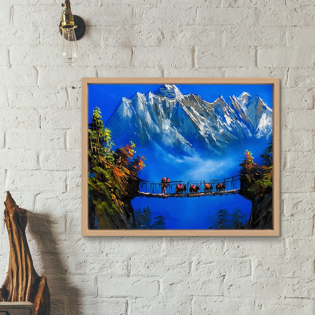 VERRE ART Printed Framed Canvas Painting for Home Decor Office Studio Wall Living Room Decoration (22x14inch Wooden Floater) - lighthouse seascapes