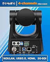 Vista 3 de Cámara FoMaKo NDI PTZ, Certificada NDI 6 y NDI HX3, Seguimiento Automático AI Gen 3, Zoom Óptico 30X, Cámara PTZ de Paquete para Controlador PoE PTZ