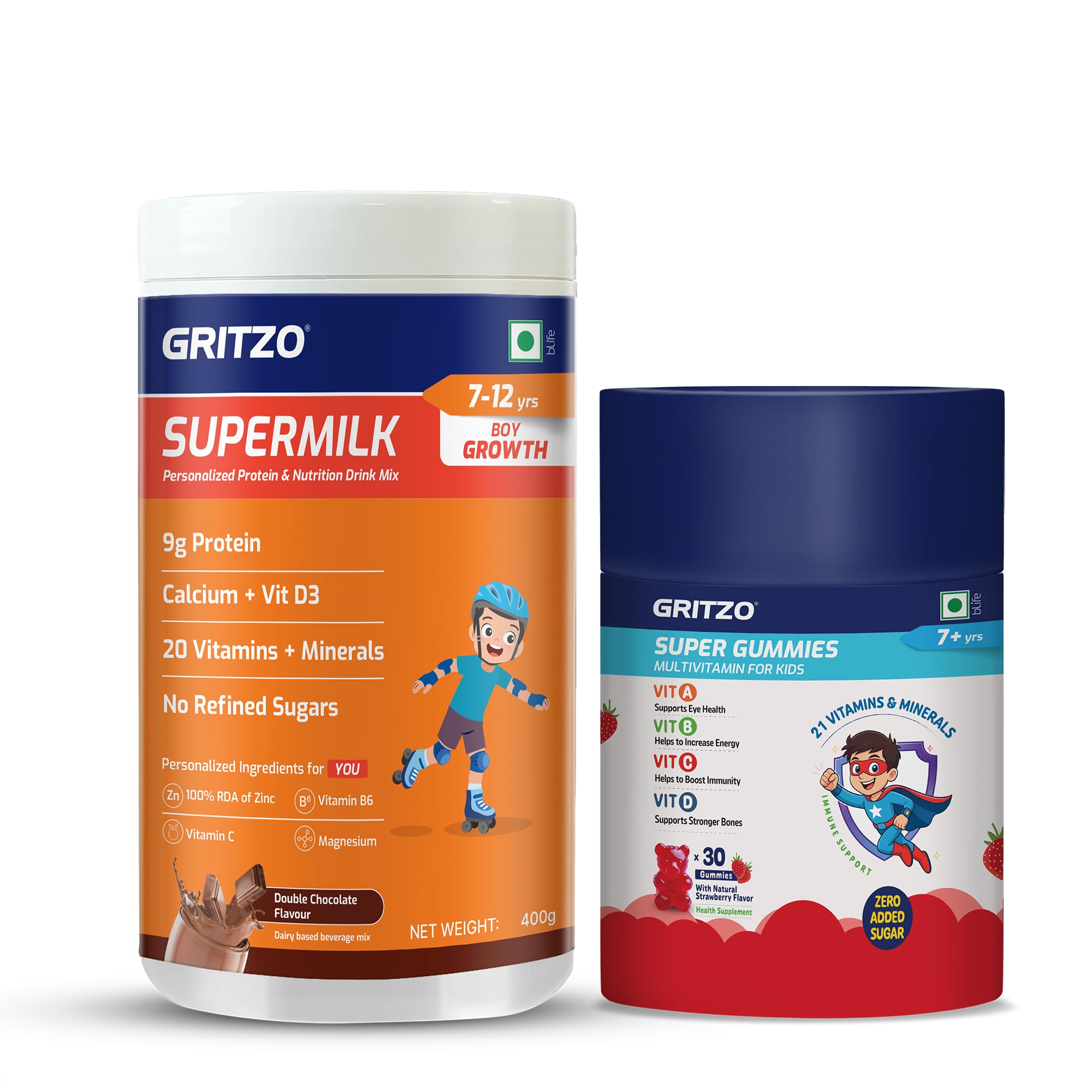 Gritzo SuperMilk Growth (7-12y Boy), Double Chocolate, 400g — Amazon image 20