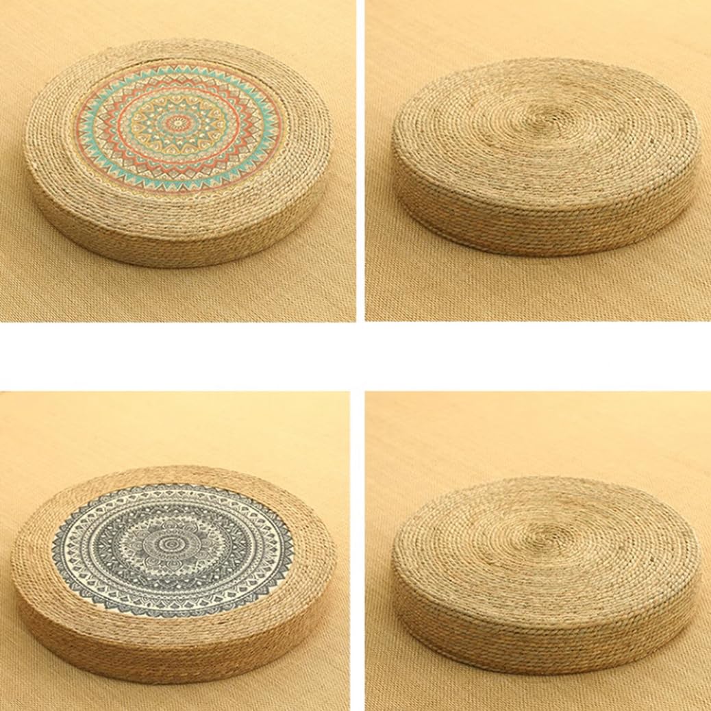 Ręcznie wykonana poduszka podłogowa do medytacji i jogi ręcznie tkana mata do medytacji zen do siedzenia na podłodze i siedzenia przy oknie 60 x 10 cm