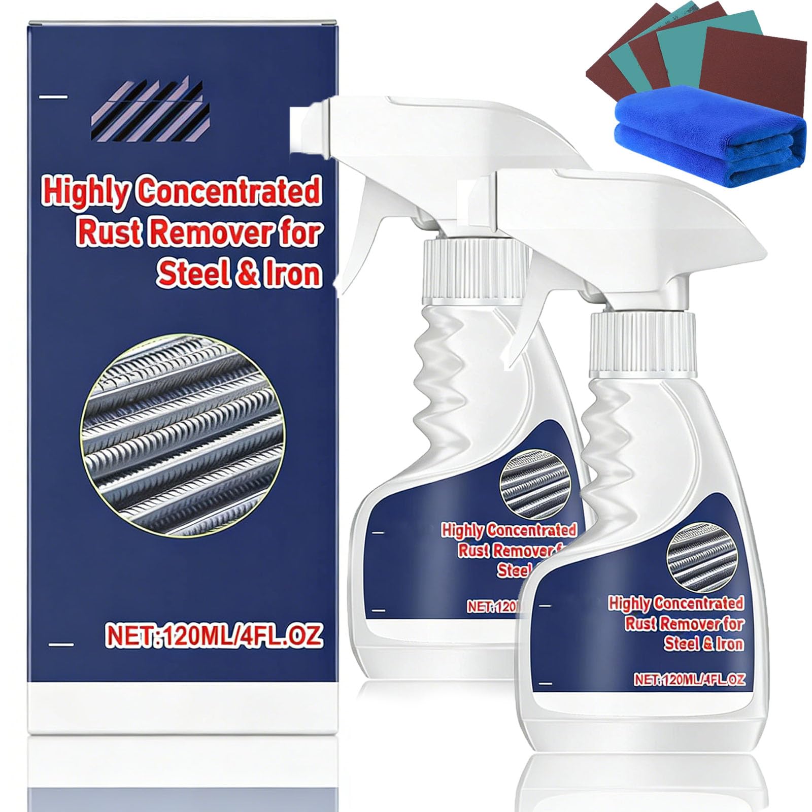 HOPASRISEE 2026 Neu Quorven Rostentferner Metall, Hochleistungs-Rostlöser Für Metall, Leistungsstarker Rostlöser Für Stahl, Schnelle Rostentfernung, Metal Rust Remover Spray Für Metall & Stahl (2PC)