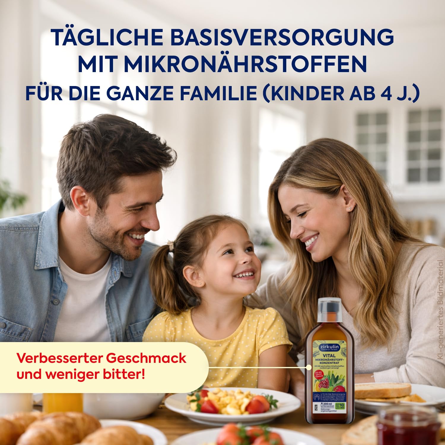 Zirkulin Vital Mikronährstoffkonzentrat 3x200ml – 60 Tage Reichweite - 66 Vitalstoffe aus Obst, Gemüse & Kräutern - Wertvolle Polyphenole – Vitamine & Mineralstoffe für die Familie