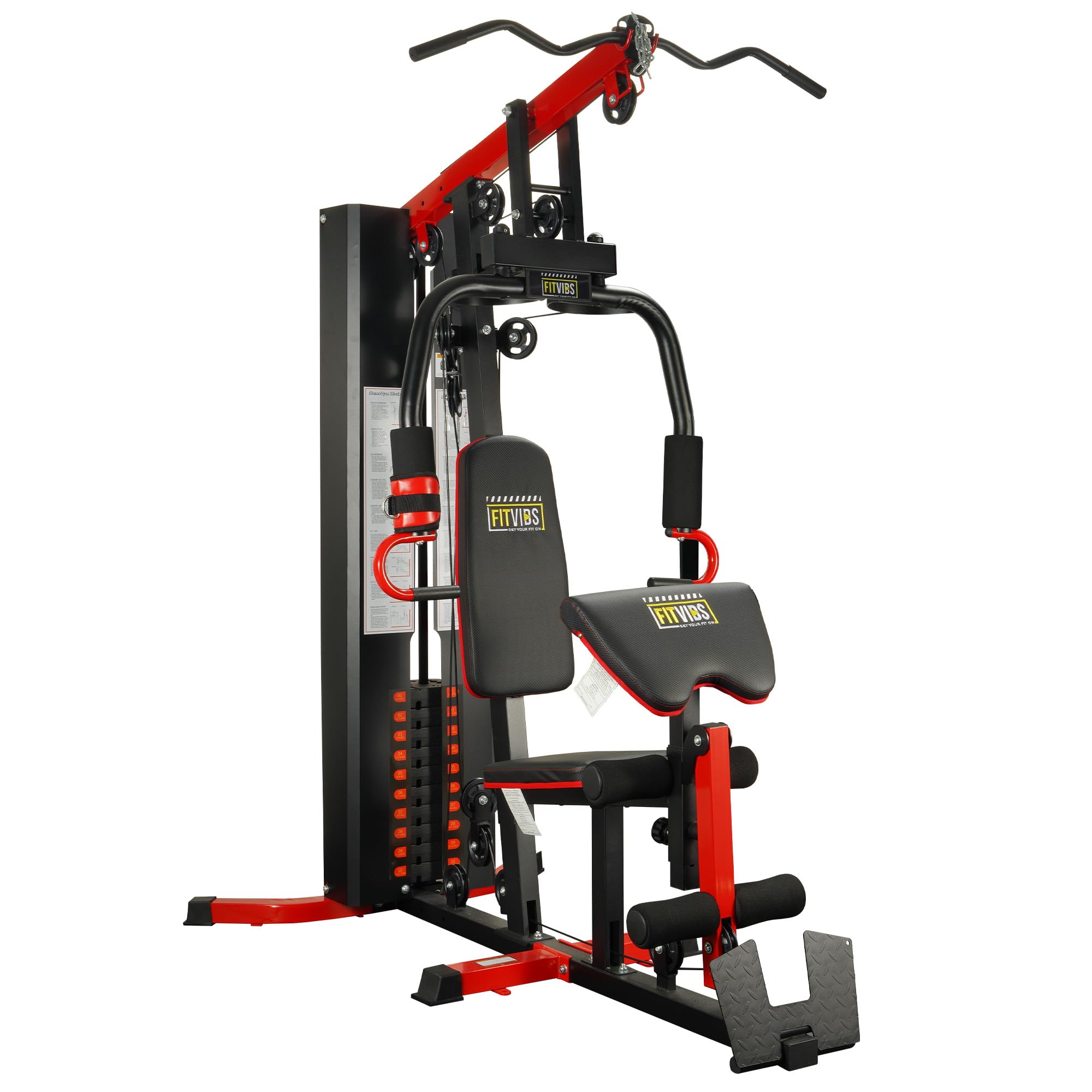 Fitvids Home Gym Equipment, Multifunctional Full Body Workout Weight Machine Station with Weight Stack, All