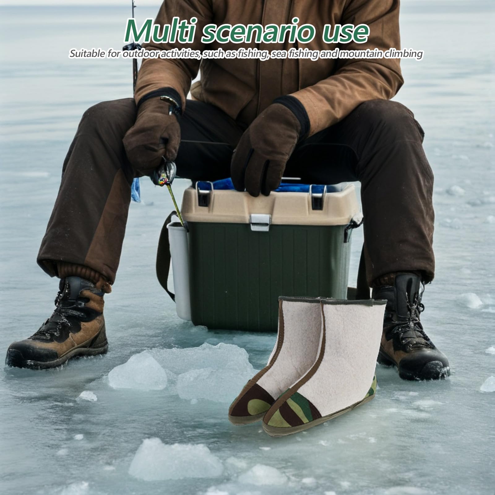 SUPVOX 1 Paar Isolierte Winterstiefel-einlegesohlen für Herren: Warme Ersatz-innenfutter für Schneestiefel zum Angeln, Wandern Und für Outdoor-aktivitäten bei Kaltem Wetter – Größe 44