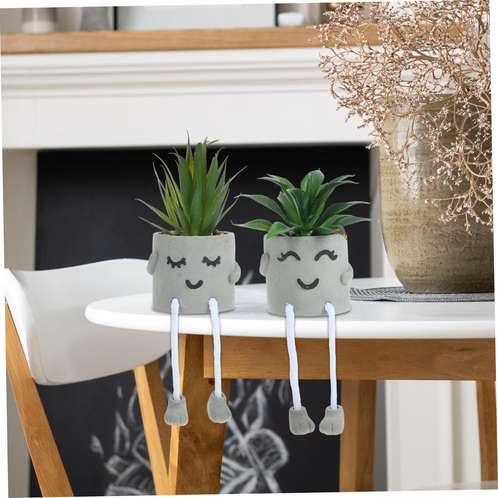 Cabilock 2pièces Bonsaï Artificiel Plastique Plante Grasse Artificielle Pot Décoratif pour Intérieur