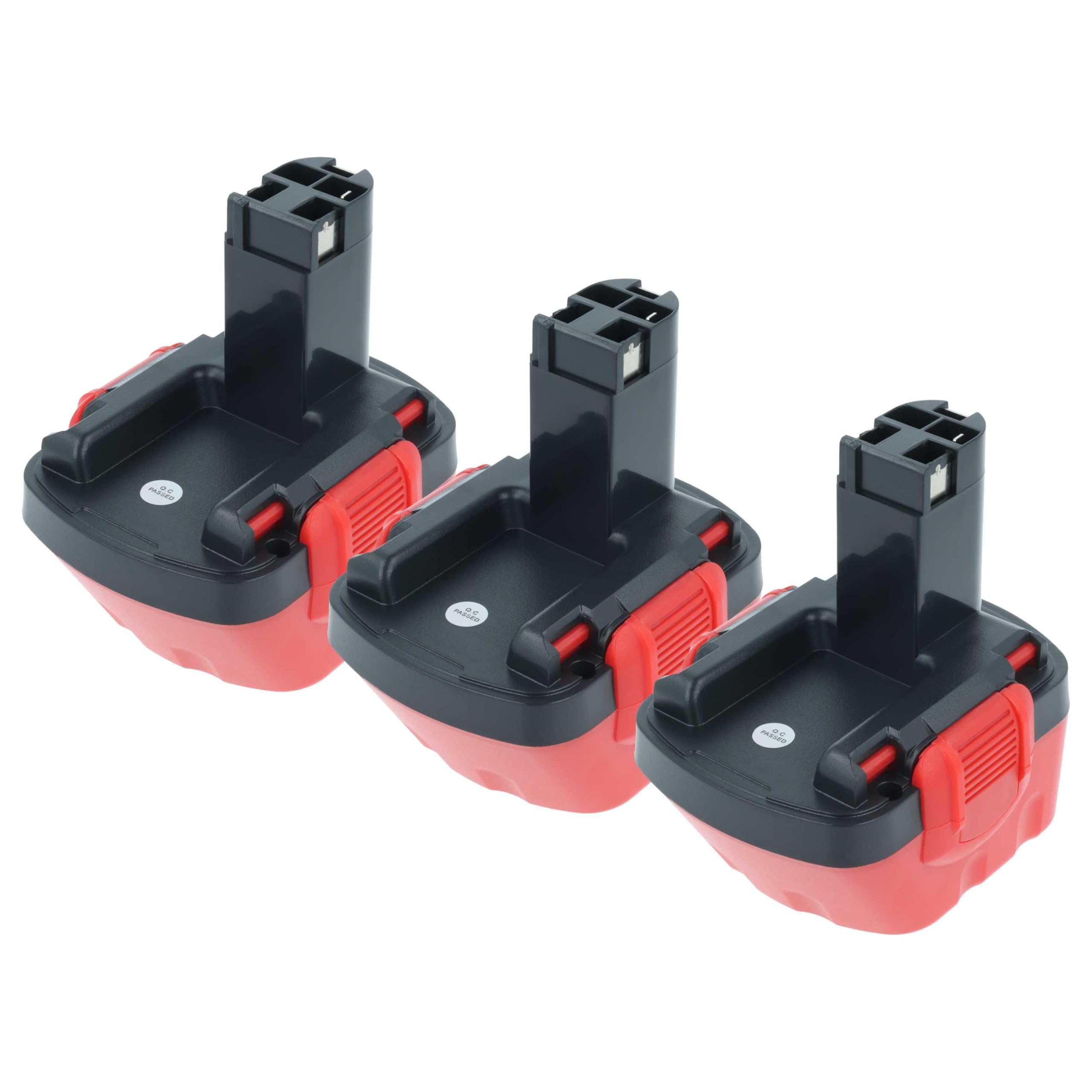 vhbw 3X Batterie Remplacement pour Orgapack 2179.150, 2179.155 pour Outil électrique (1500 mAh, NiMH, 12 V)