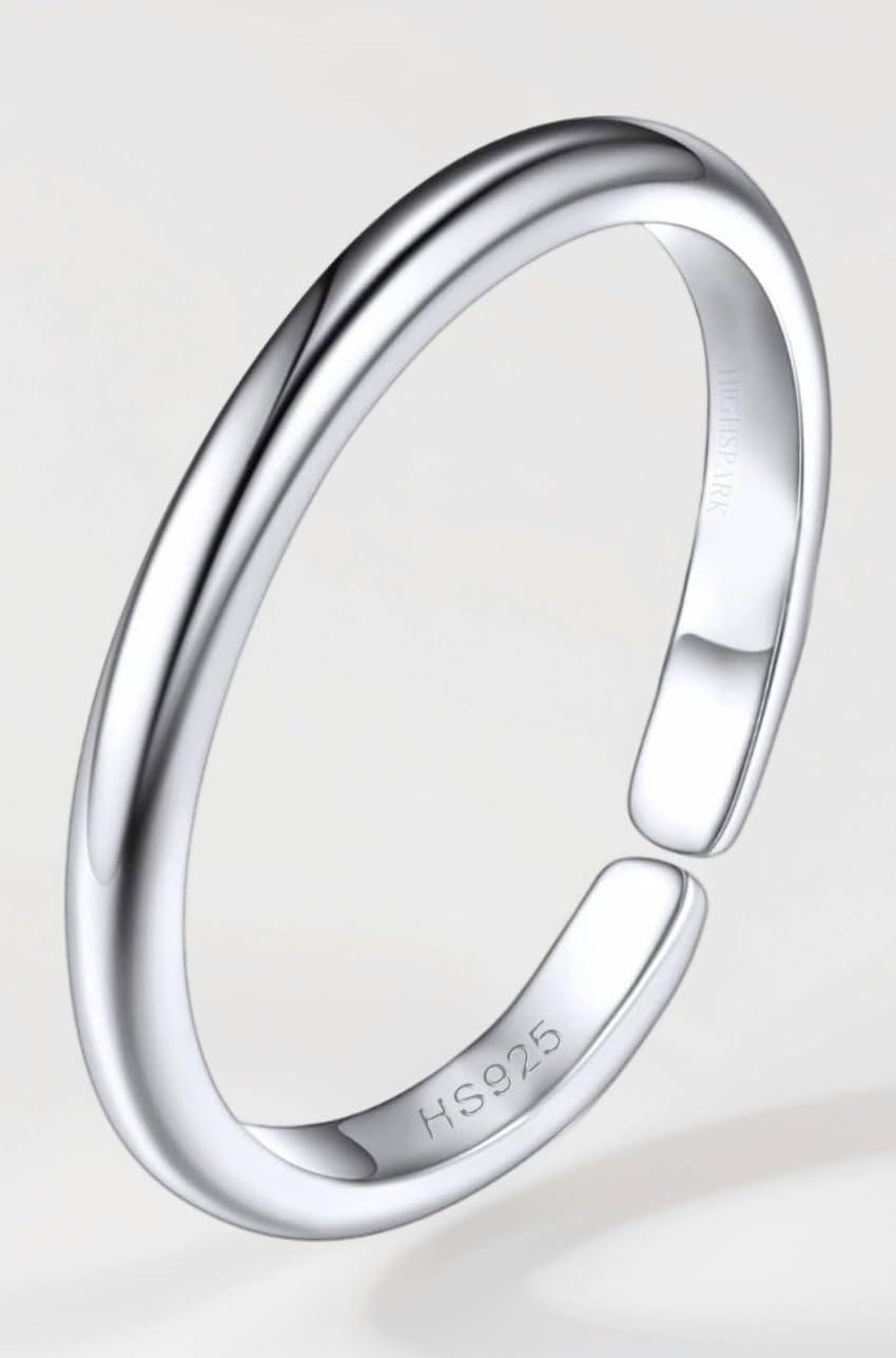 HighSpark Silver Toe Ring/Band Ring for Women | 92.5 Sterling Silver Adjustable Toe Rings | 1 Piece Only | Minimal & Elegant Designs