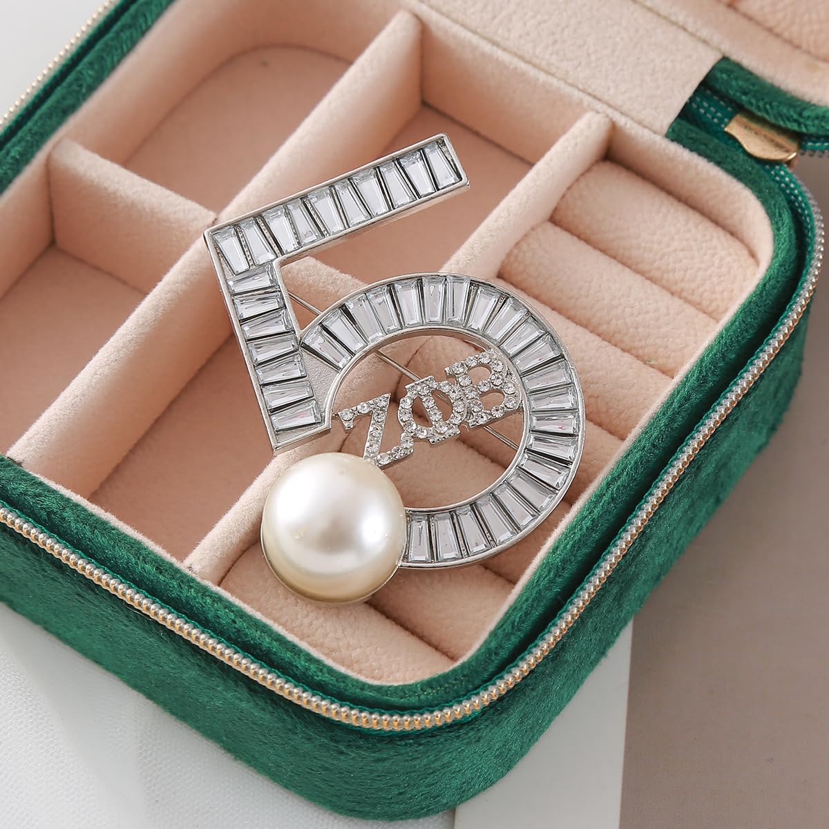 Zeta Sorority Brooch Metal Five Number Greek Letters 1920 Broach Pin Black Lady Social ZPB Jewelry Gift For Finer Women - Image 6