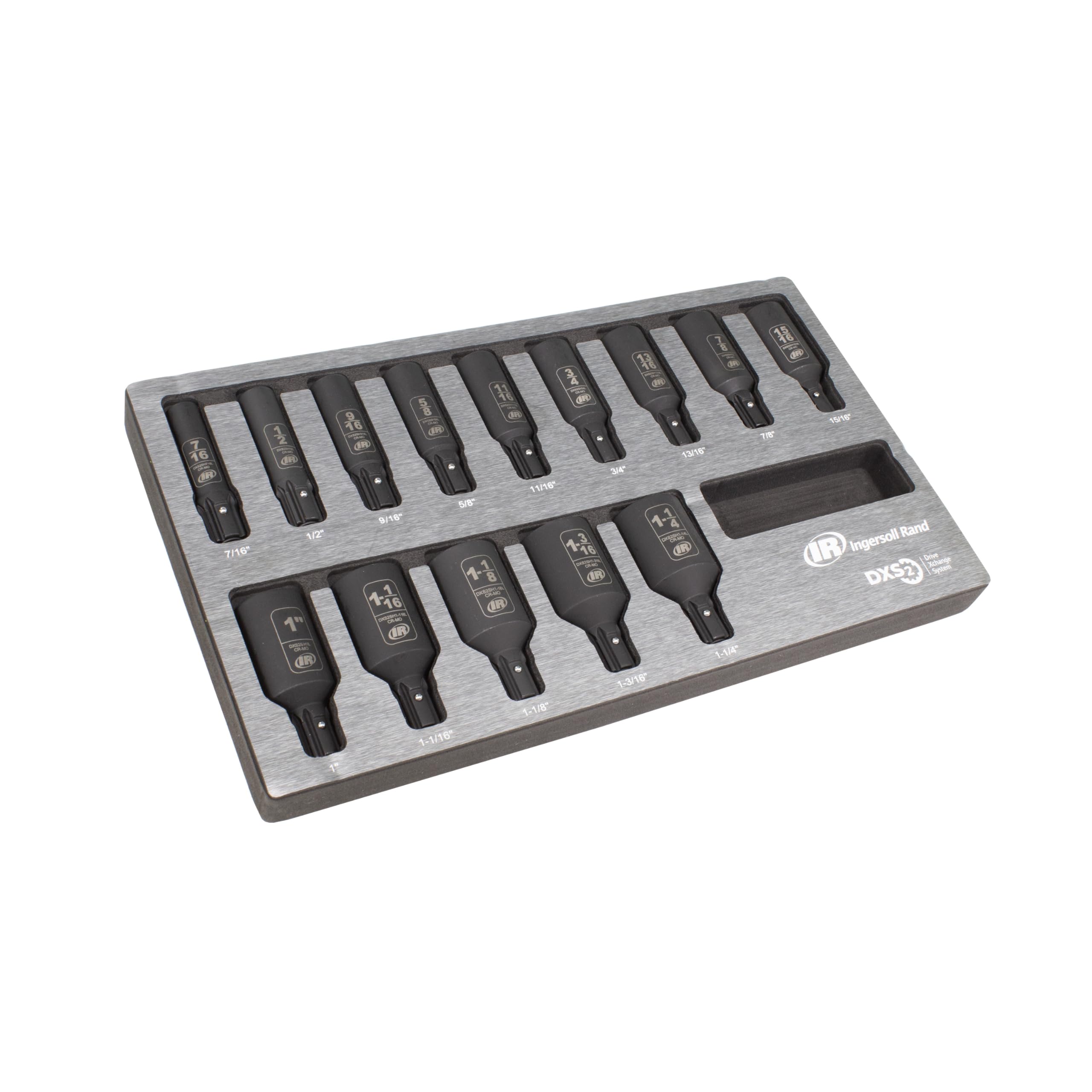 Ingersoll Rand 14-Piece DXS2 Drive Hex Deep SAE Imperial Impact Socket Set, Chrome-Molybdenum Steel, 14 Piece Set - Image 2