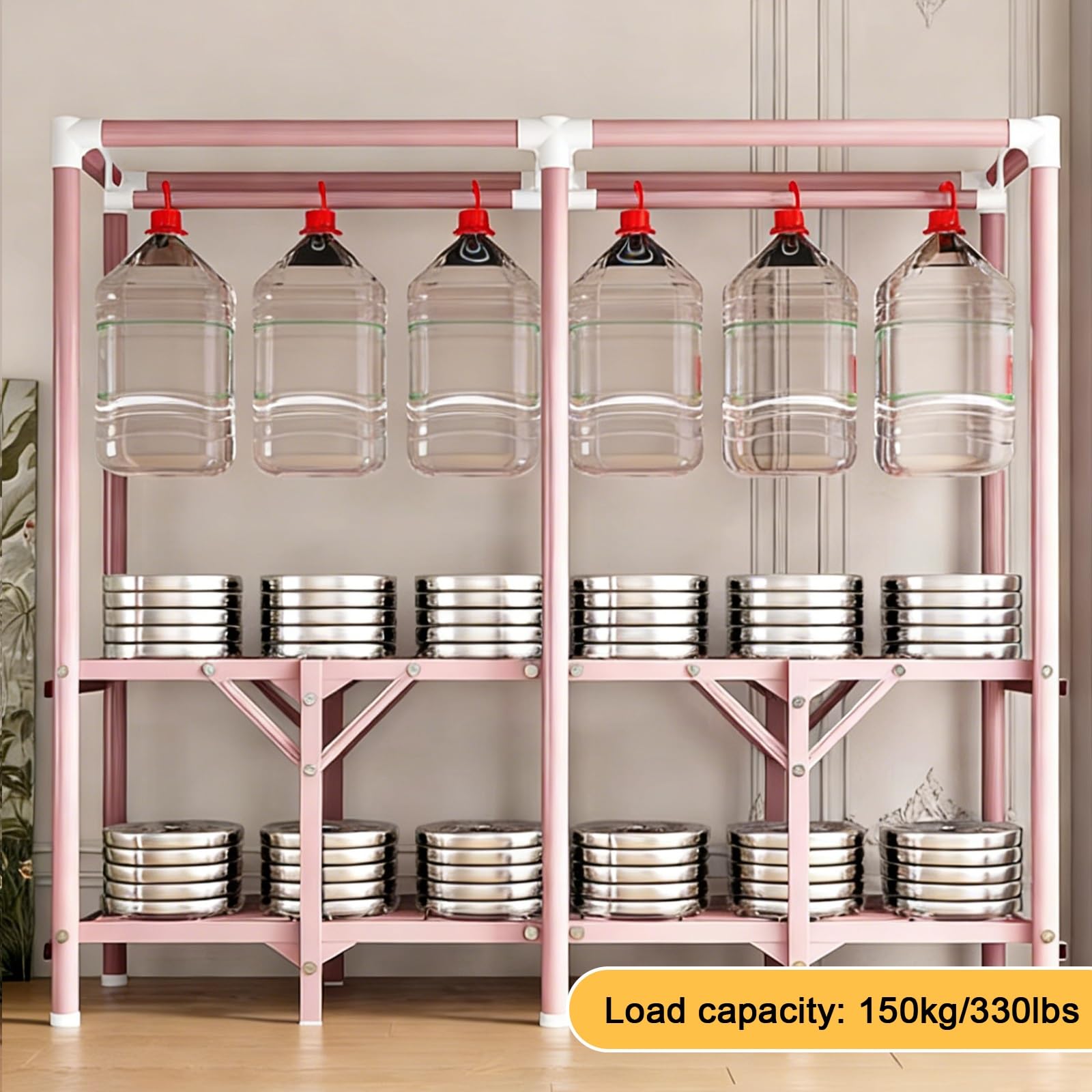 Stoffkleiderschrank mit Oxford-Stoffbezug, Tragbarer Faltbarer Kleiderschrank, Standkleiderschrank, Faltbar mit Kleiderstange, Ideal für Schlafzimmer(Yellow,200cm/79in)