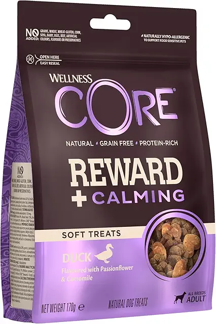 Friandises Anti-Stress Chien Canard Camomille - Wellness CORE Reward+ 170g