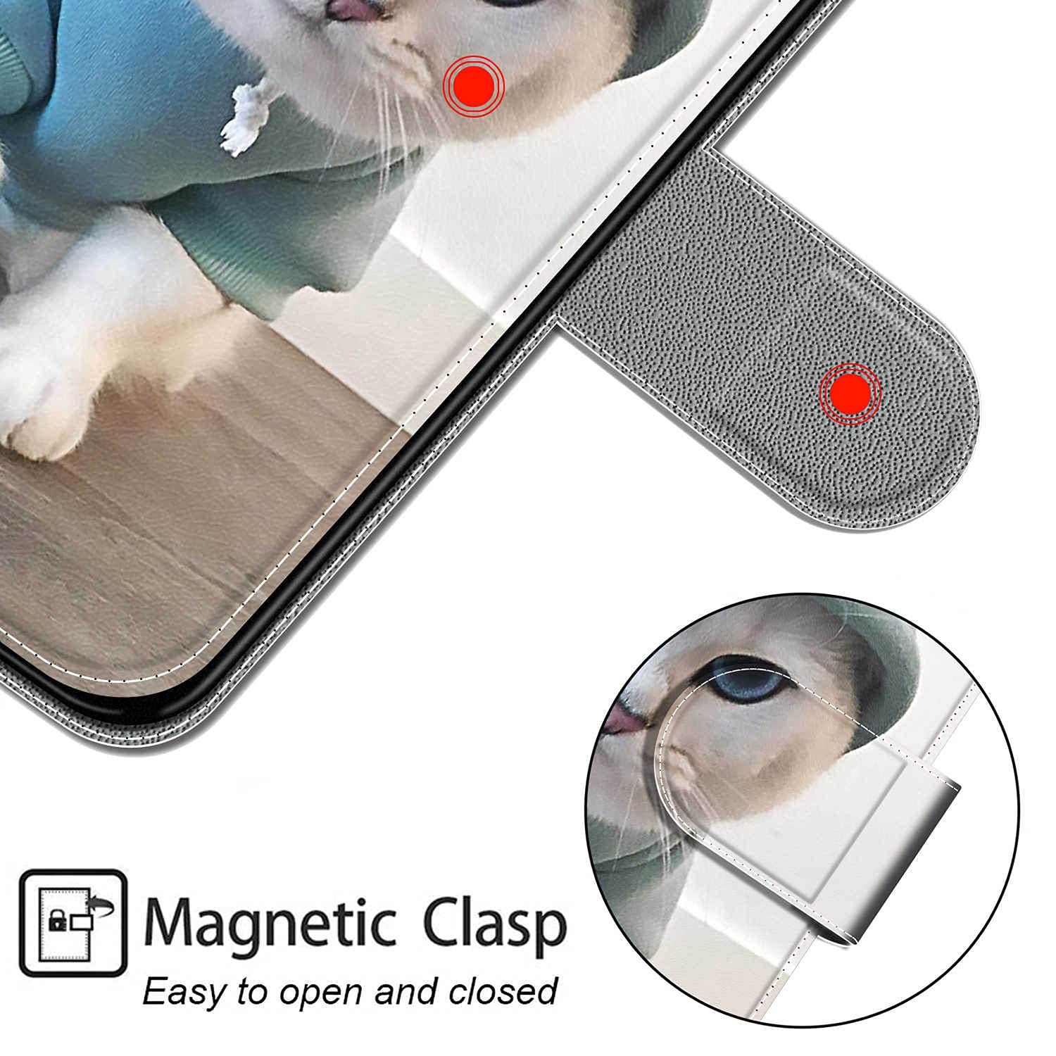 Cover Compatibile per Xiaomi Redmi Note 12 PRO 4G / Note 11 PRO 5G 4G Pelle Silicone Portafoglio Magnetica con Disegni Motivo Animale Flip Custodia Antiurto Resistente Libro Case Donna Uomo