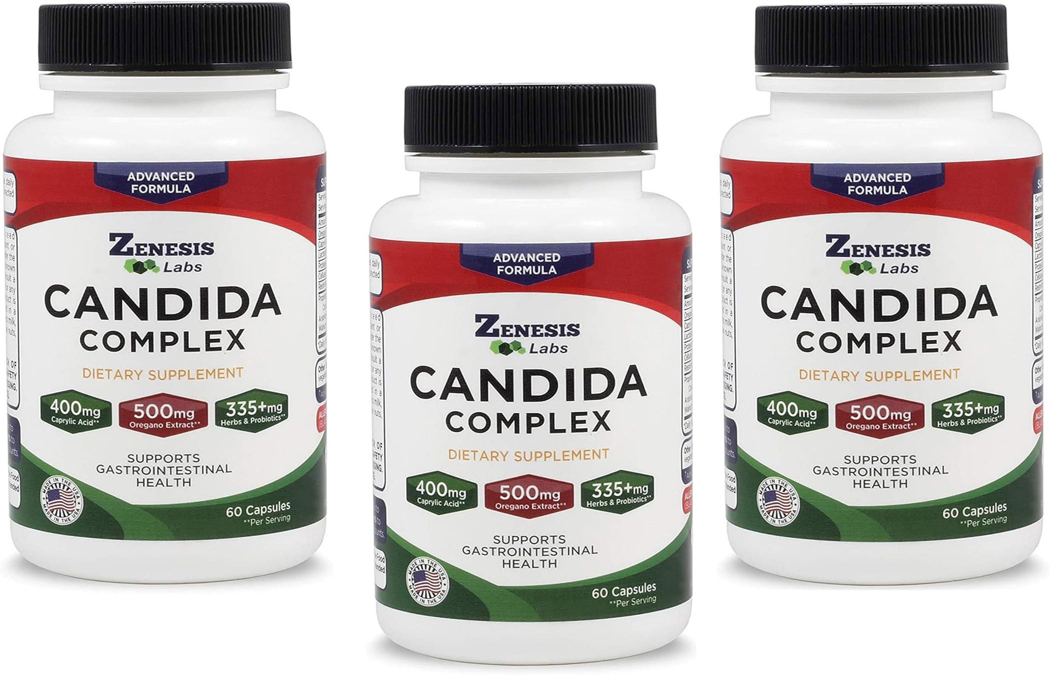 Candida Complex Cleanse Detox Caprylic Acid Supplement, Oregano Extract, Probiotics, Enzymes (60 Capsules, 30 Day Supply) — Amazon image 7