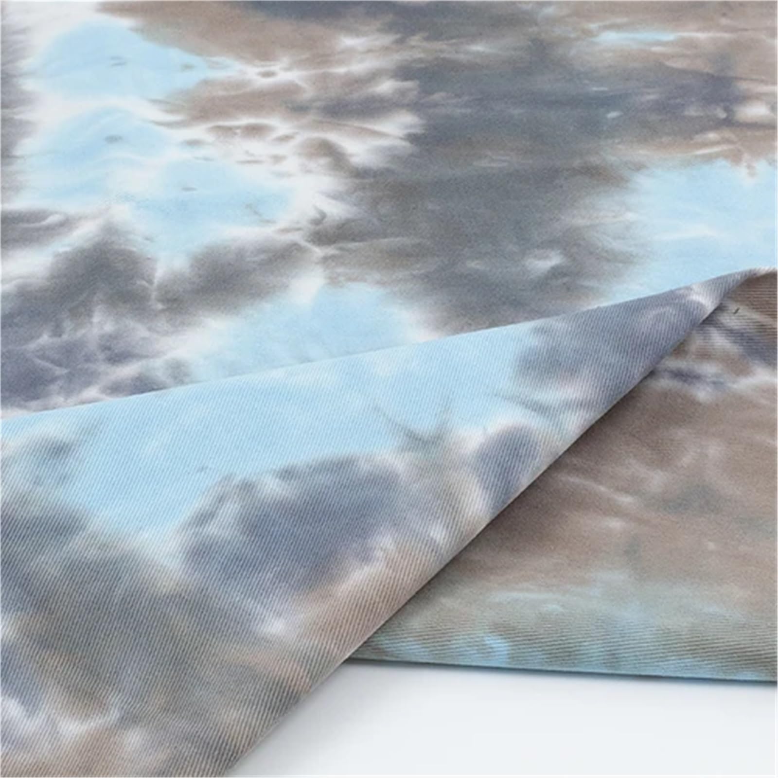Baumwollstoff Denim for Kleidung Mäntel Kleider Nähen Bunte Tie-Dye Thickend Jeans Textil Glatte weiche Textur(Color-01)