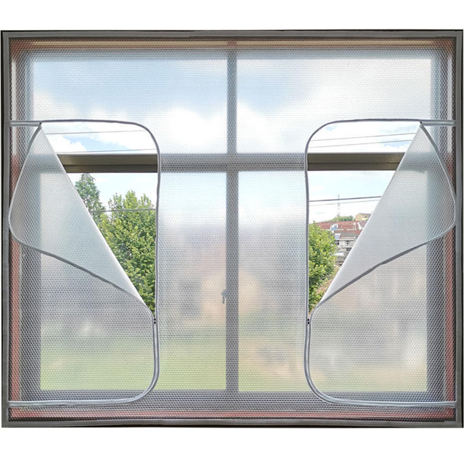 Rideaux Chauds et Résistants à l'hiver,Kit D'isolation pour Fenêtres,Bloquer l'air Froid,Translucide,Auto-Adhésifs,Film Thermiques pour Balcons,Chambres,Salons (W140×H190cm(55×74in))