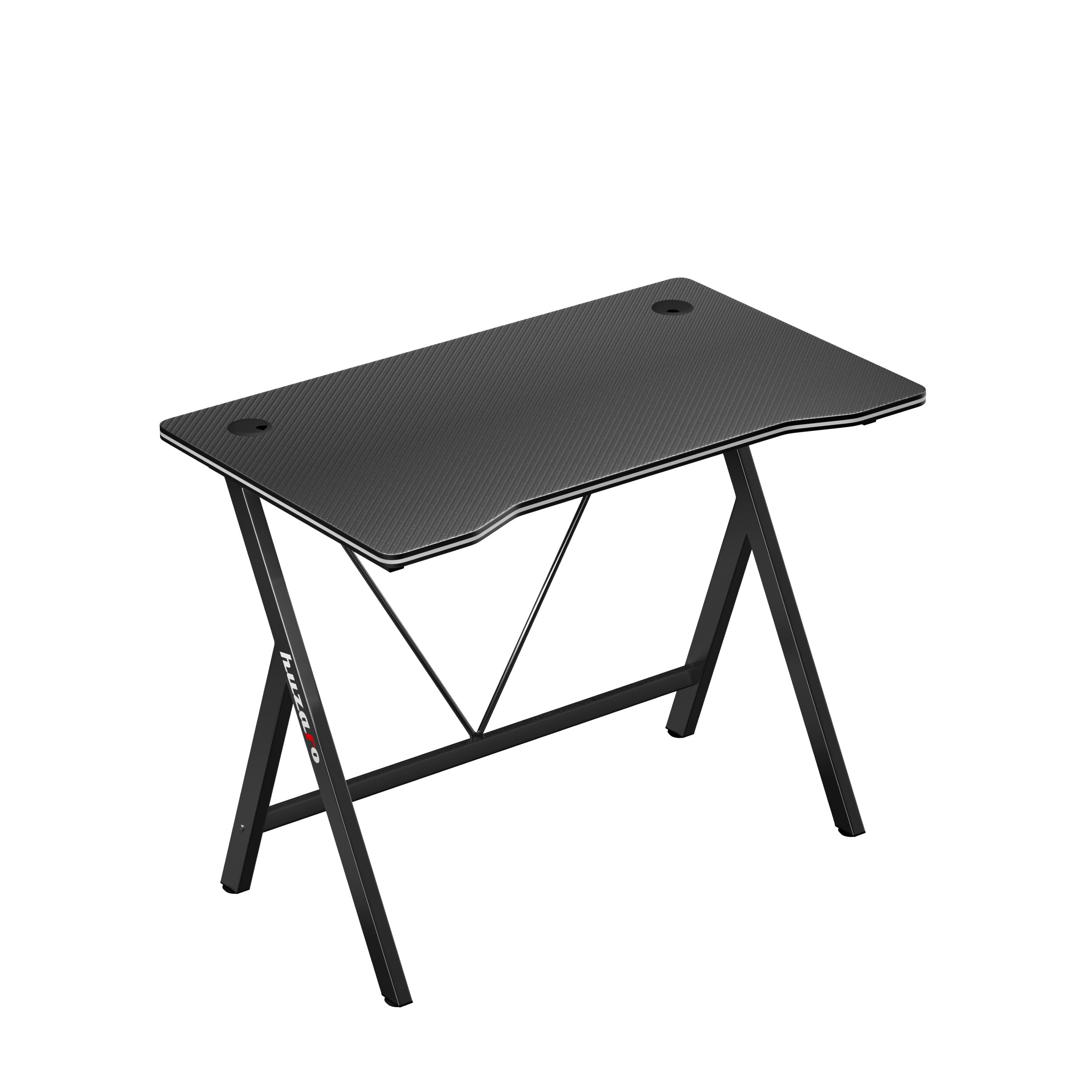 Poste Gamer PC ergonomique et solide avec plateau carbone Huzaro Hero 1.4