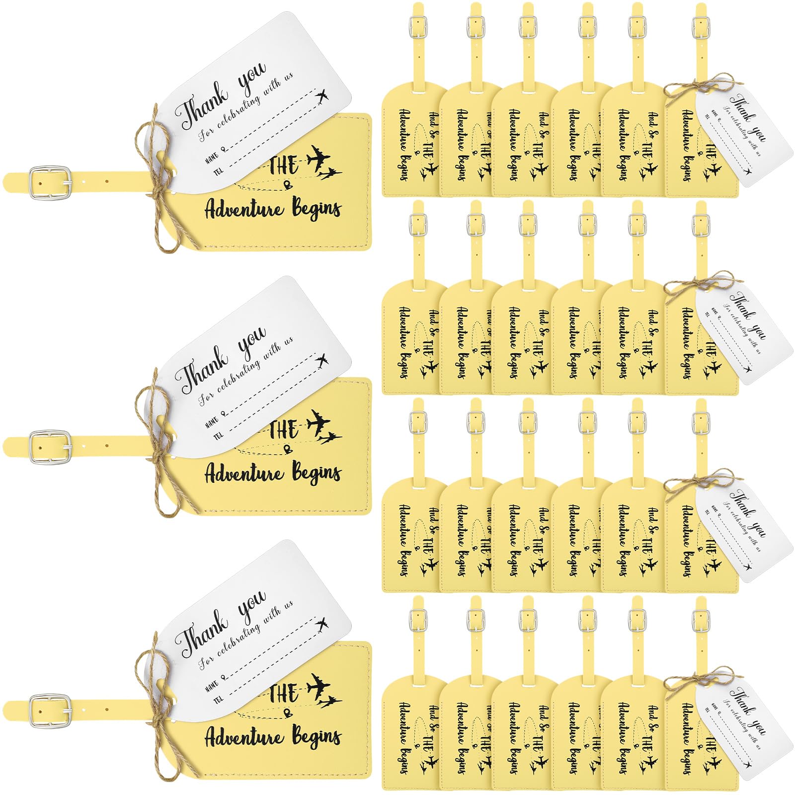 Sweetudesweetude 48set Leather Luggage Tag Wedding Favor For Guest