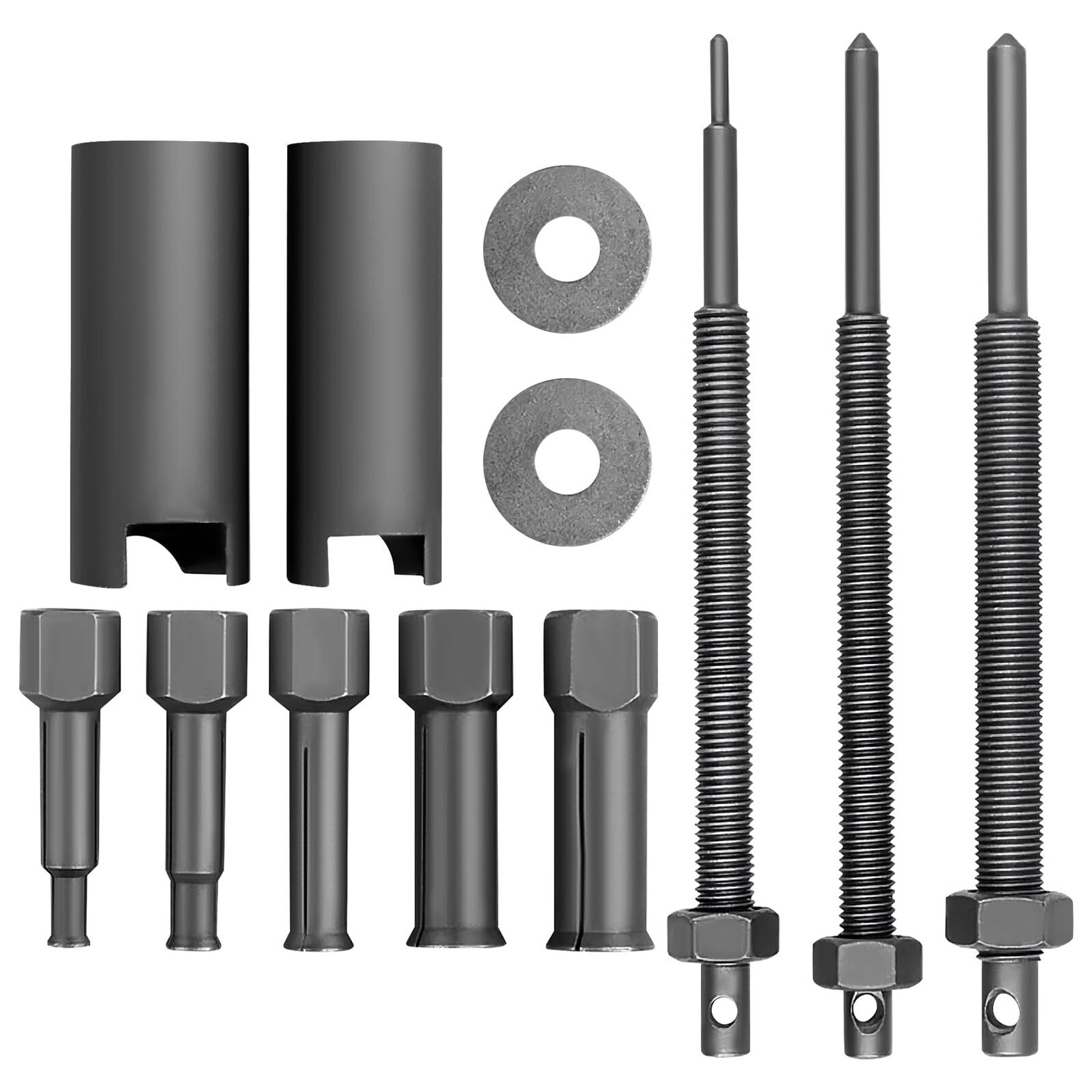 Alipis Extracteur de Roulement Moto Alliage Gris Kit de Démontage et Installation de Roulements Roues Outil Robuste et Précis pour Extraction Rapide