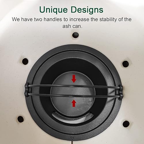 Miniatura 5 de Cesto de ceniza de hierro fundido con asa, cesta de ceniza de carbón de leña grande, accesorios imprescindibles para cenizas Kamado, se adapta a