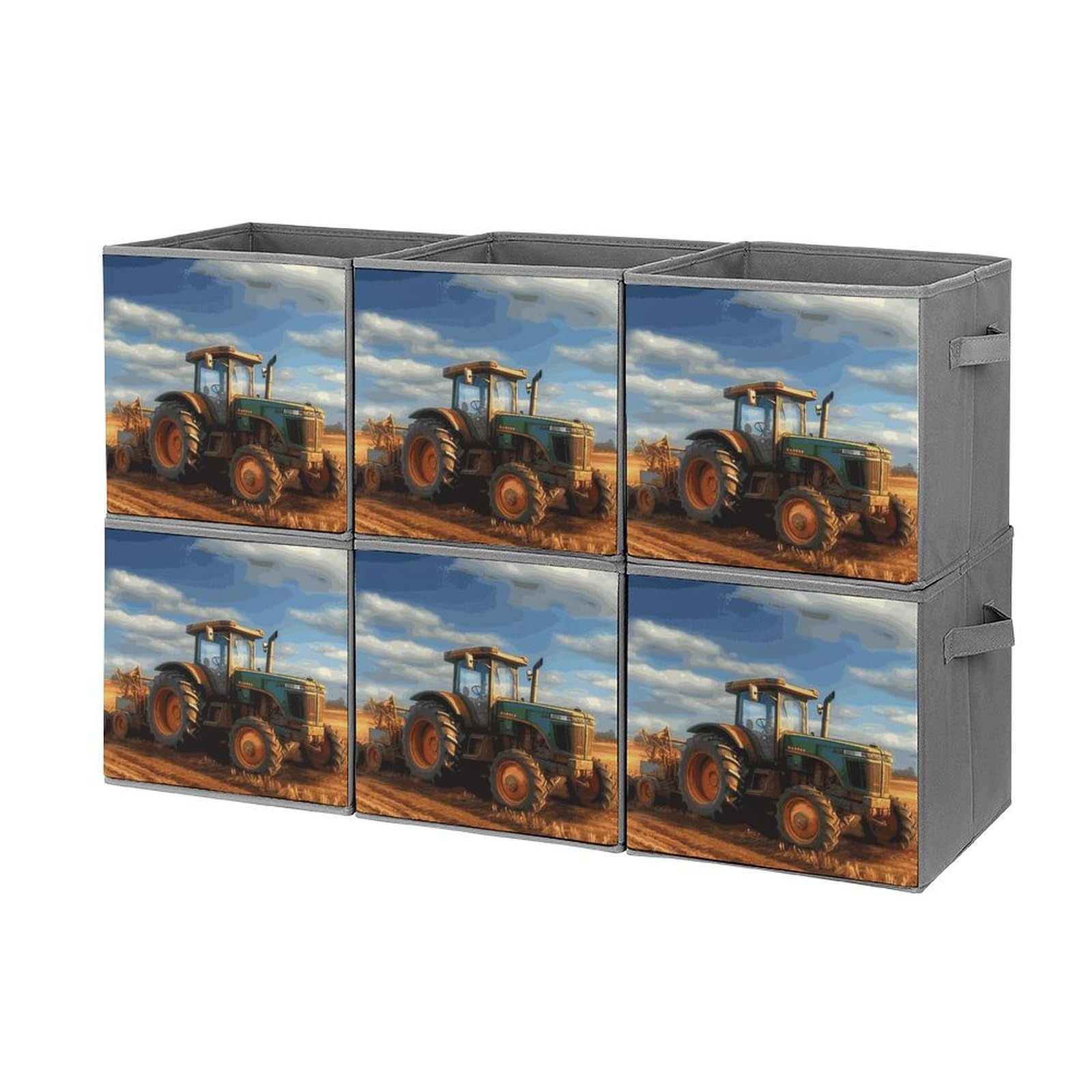 Boîtes de rangement tracteur agricole pour décorer et ranger la chambre enfant