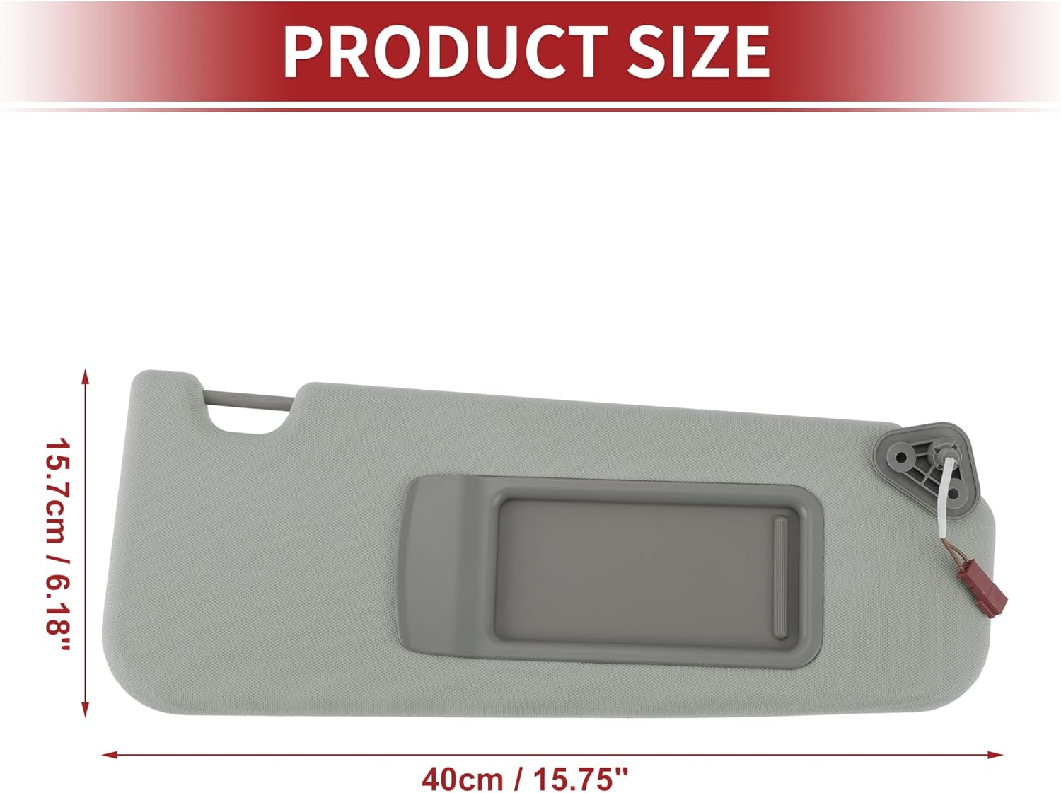 ACROPIX Right Passenger Side Car Sun Visor Sun Visor Assembly Gray Fit for BMW 3 Series E90 E91 2005-2013 with Mirror No.51167252008 - Pack of 1