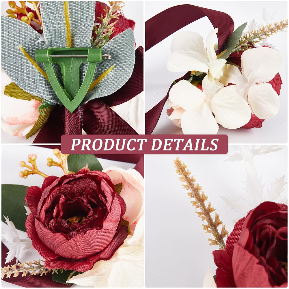 Düğün balo damat Groomsmen korsage gelin çiçek taç Tiaras Bohemian Hairband yapa