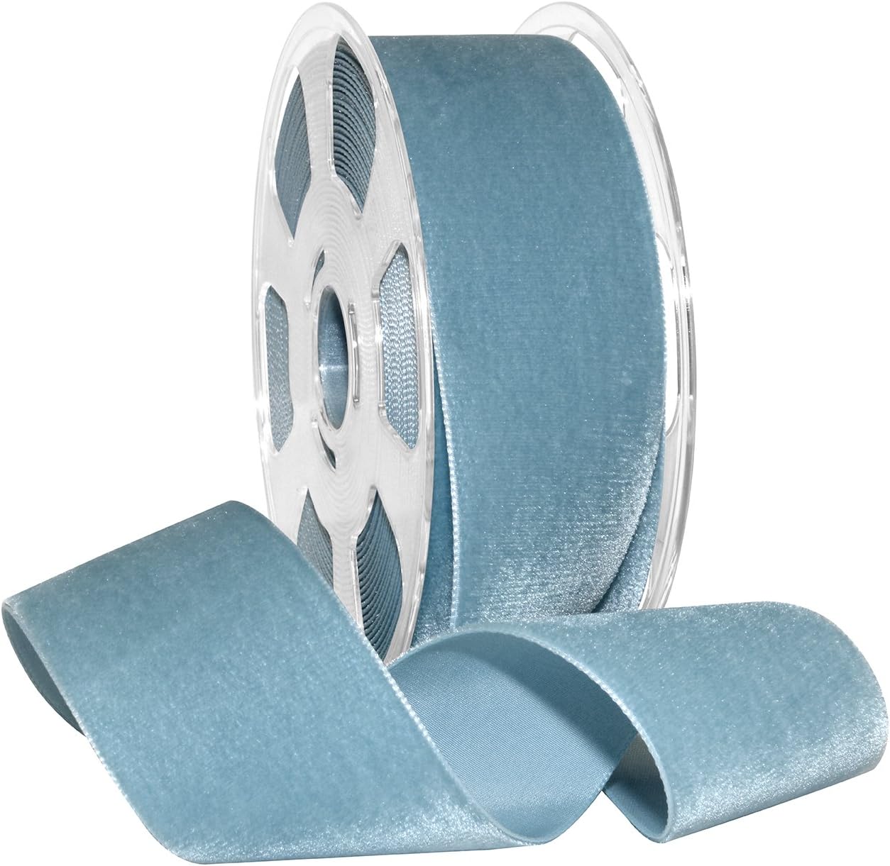 Morex Ribbon, Nylon, 2 inches by 11 Yards, Blue Note, Item 01250/10-603 Nylvalour Velvet Ribbon, 2" x 11 Yd