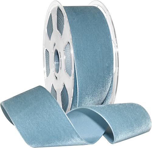 Morex Ribbon Cinta de Terciopelo de nylvalour, Nota Azul, 2 Pulgadas x 11 Yardas