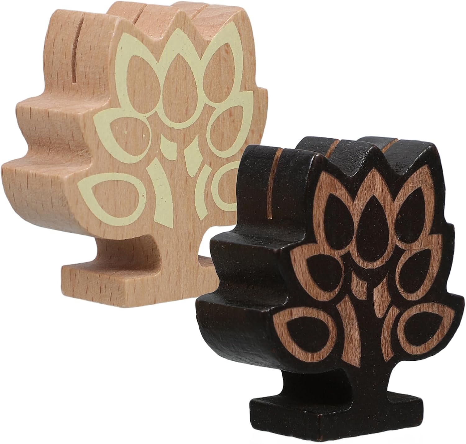 Alipis Wooden Memo Clip Holders Rustic Photo Stand for Table Decor 2-Piece Place Card Holders for Weddings Events and Holiday Parties