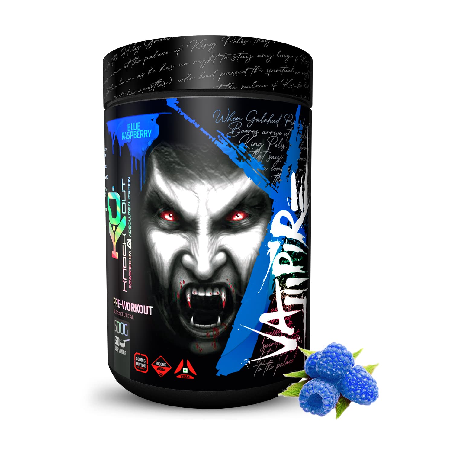 ABSOLUTE NUTRITION Knockout Nutrition 500G,30 Serving,Vampire,Pre-Workout,With 300Mg Caffeine,Helps In Better Endurance,Increased Energy,Elevated Focus&Reduces Fatigue(Blue Raspberry)Powder,Pack of 1 (B0B7X178BK) Amazon Price History, Amazon Price Tracker