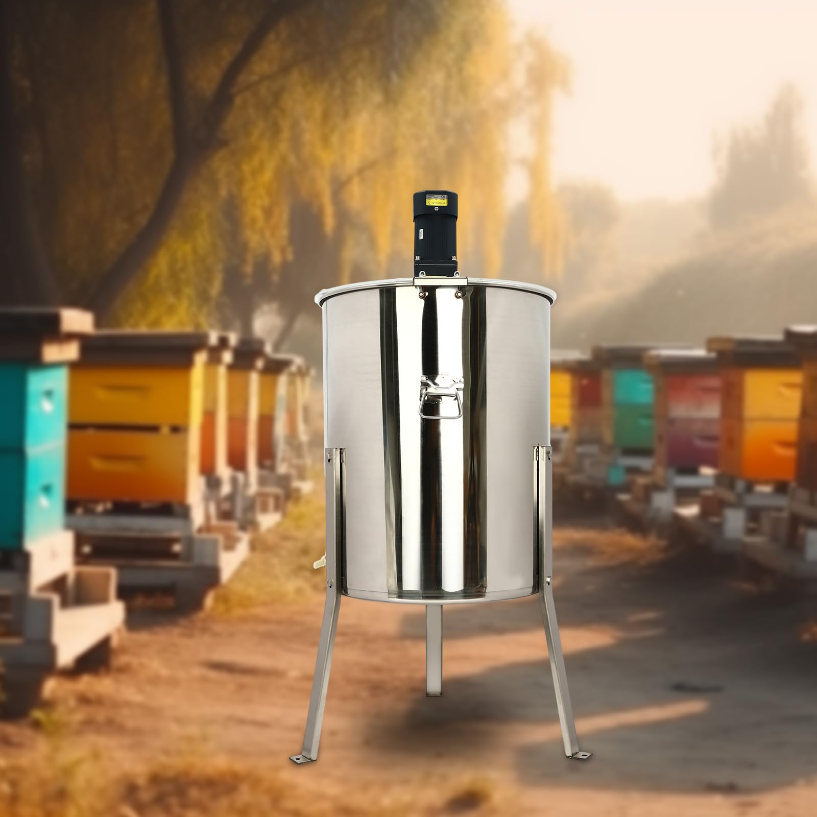 Elektrische Honigschleuder aus 201-Edelstahl Honigseparator für Bienenwaben | Vollautomatische Edelstahl-Honigzentrifuge zur schonenden Honiggewinnung für Hobby- und Profimker.