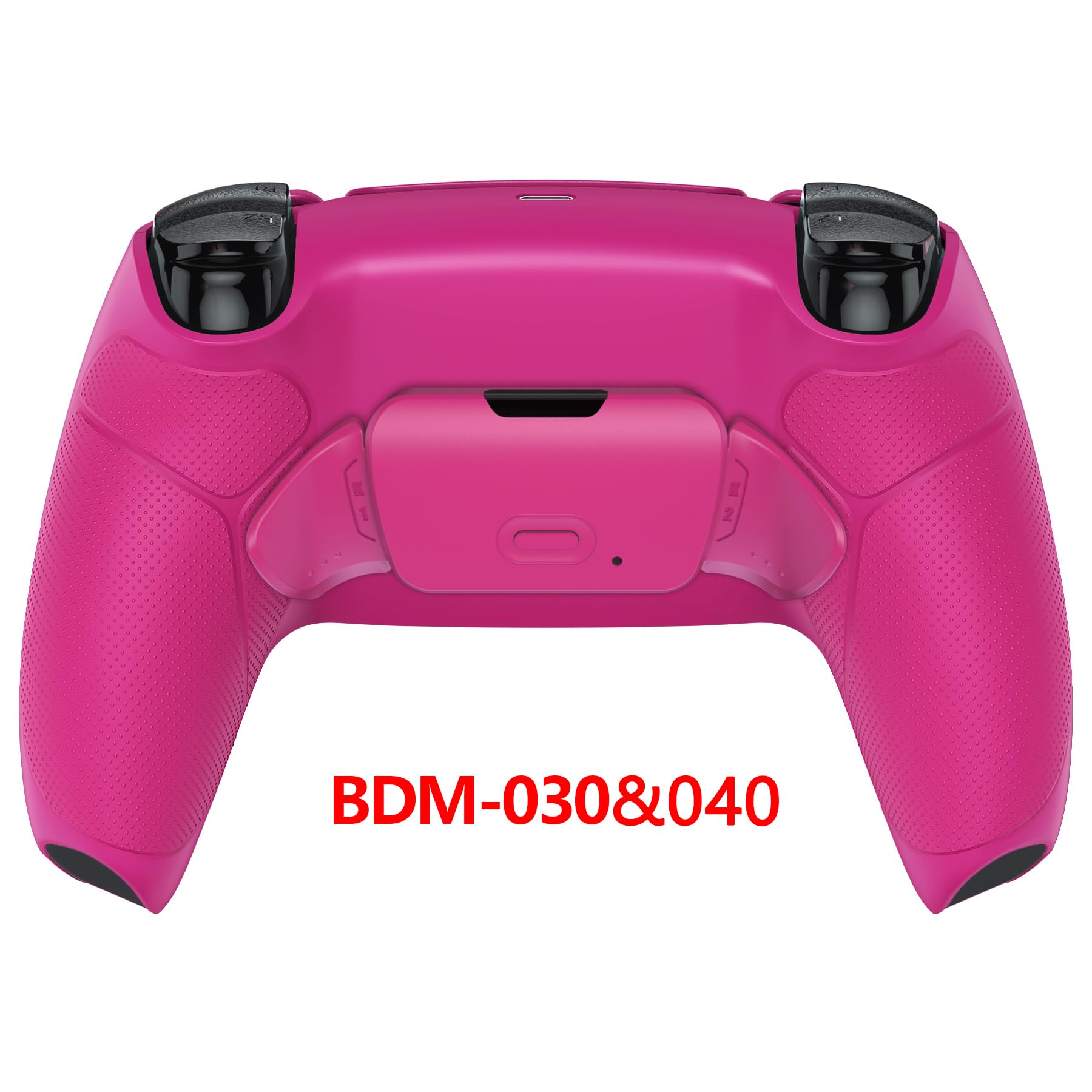 eXtremeRate Nova - Kit de reasignación programable de agarre de goma rosa para controlador PS5 BDM-030 040 050, tablero de actualización y carcasa trasera rediseñada y botones traseros, controlador no