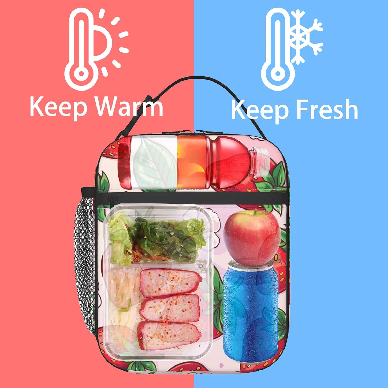 Raccoon Lunch Box Insulated Lunch Bag for Women Portable Lunchbox Leakproof Cooler Tote Bag for Work Camping Office Outdoor for Men Girl Boy - Image 6